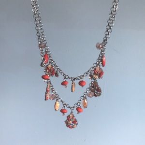 3/30$ Simply Vera- Vera Wang 24” beaded and jeweled multi colored necklace New